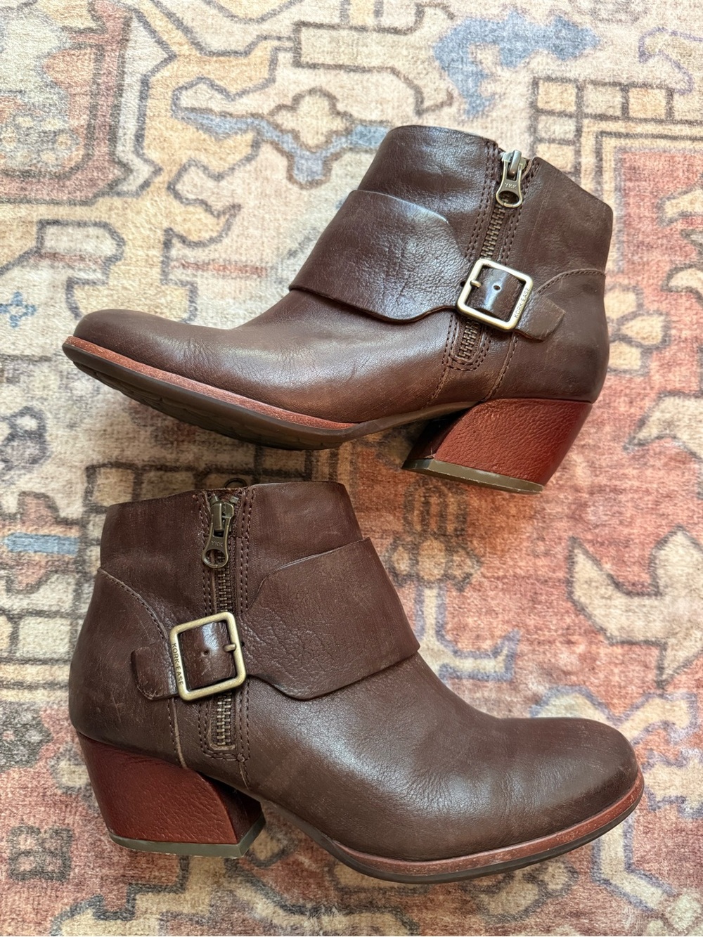 Kork-Ease Isa Dark Brown Leather Ankle boot Women's 7